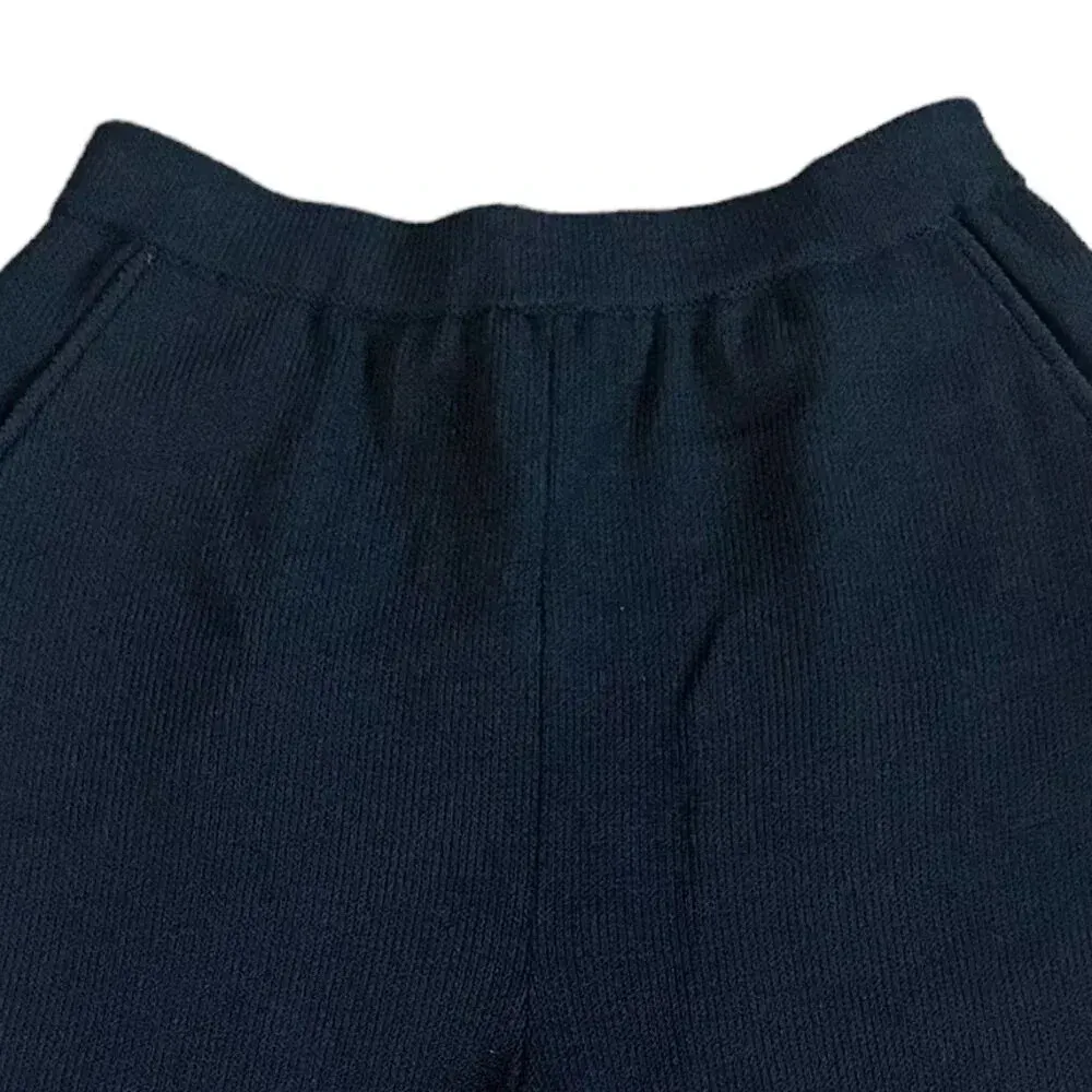 St. John Sport Cropped Black Pants Capri Stretch Santana Knit Size Small Women's - Image 2
