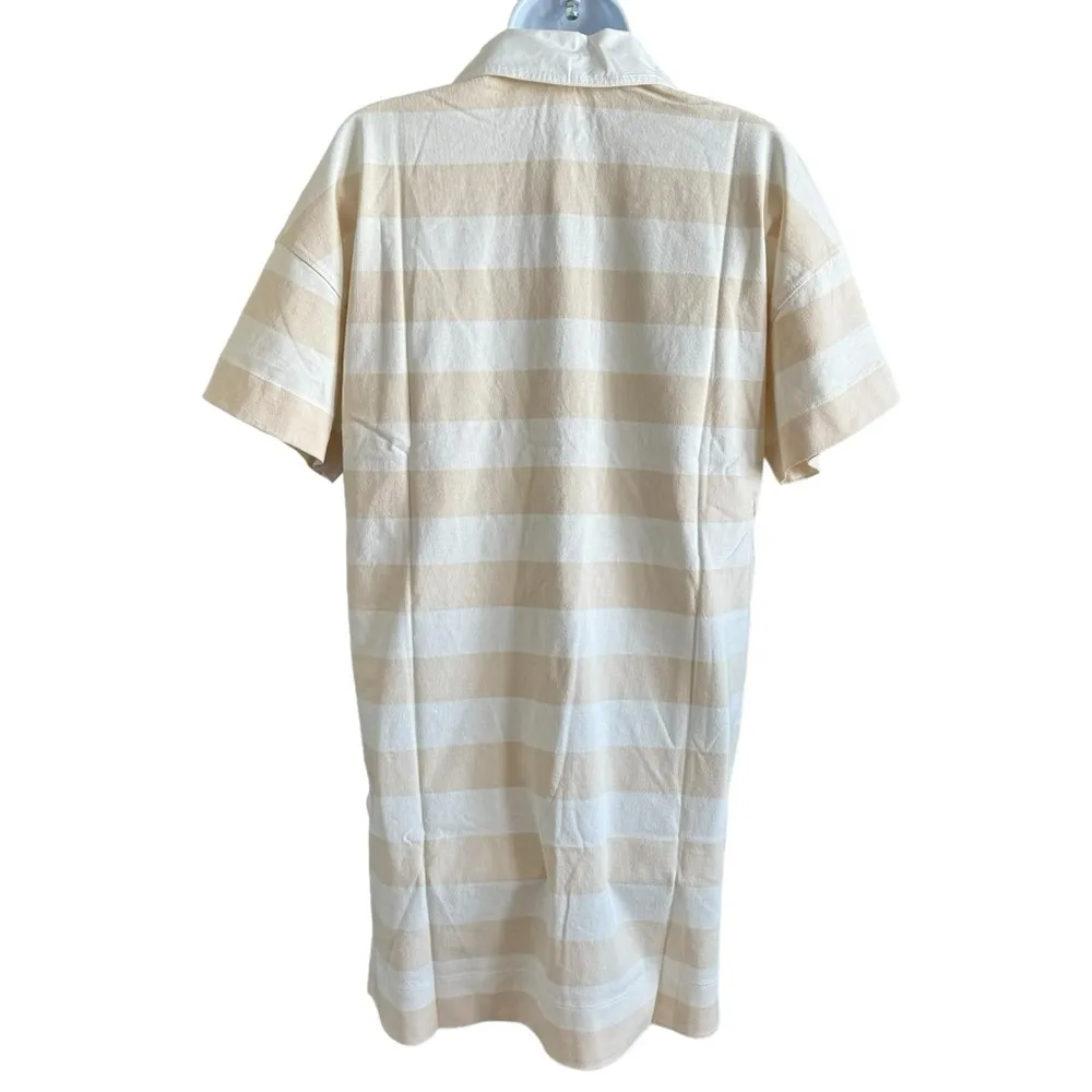 Everlane The Organic Cotton Striped Pullover Short Polo Dress Size M - Image 2