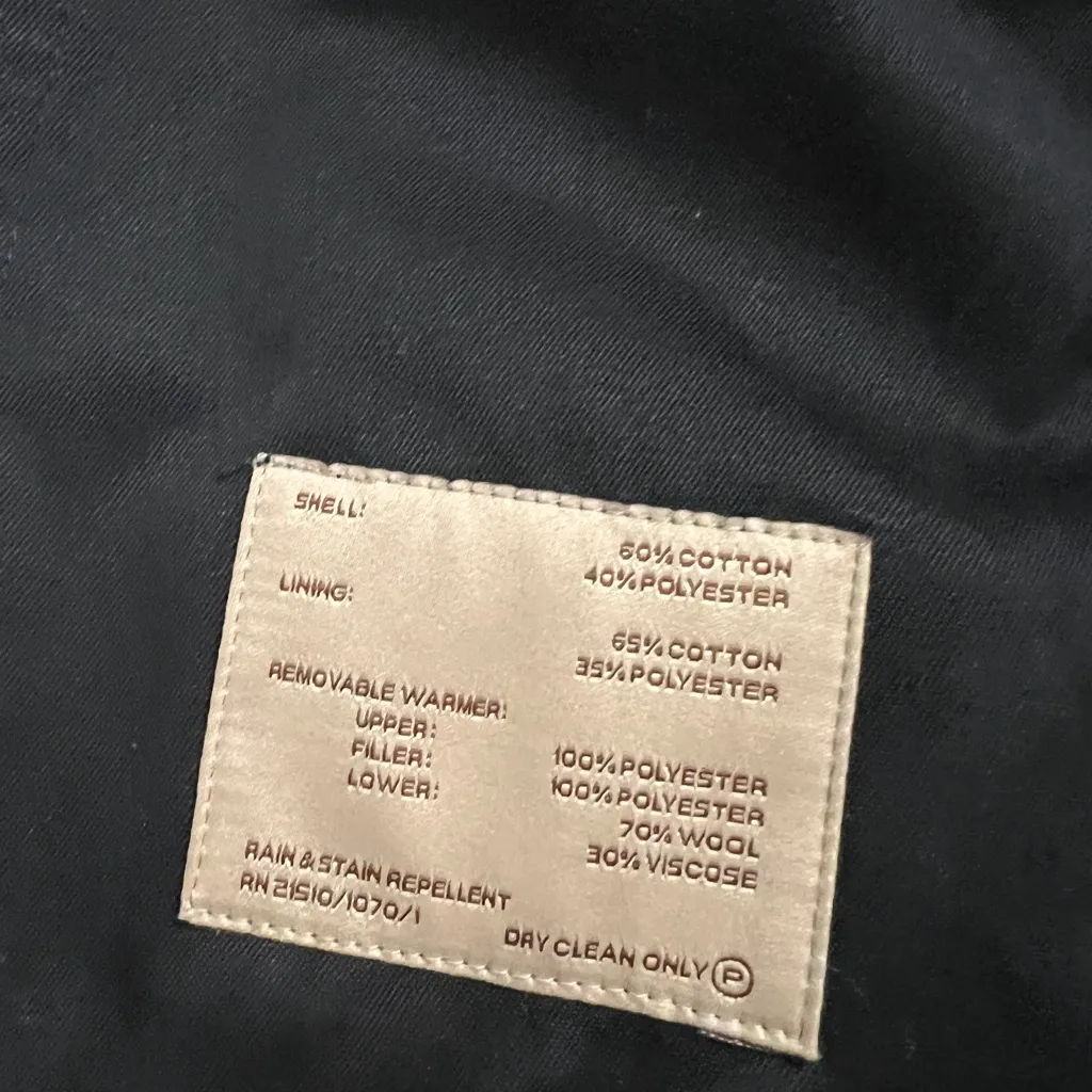 Joseph Abboud Elegant Black Trench Coat Size 40 - Image 10