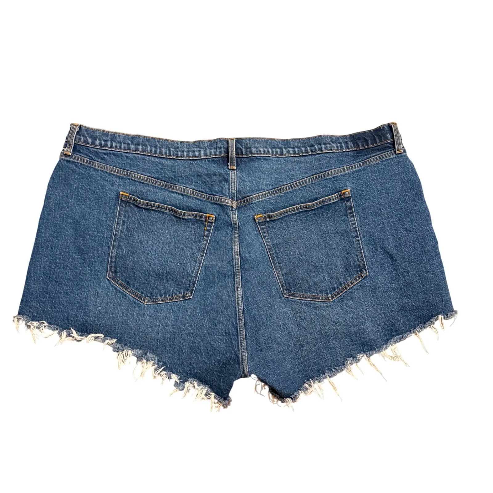 Abercrombie Fitch Curve Love Mom Shorts High Rise Distressed Denim Size 37/24 - Image 2