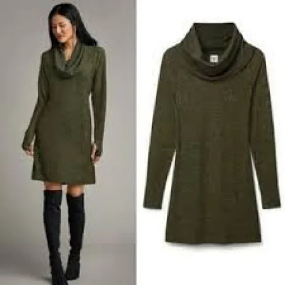 Cabi Solace Olive Green Cowl Neck Dress size‎ XXS - Image 2