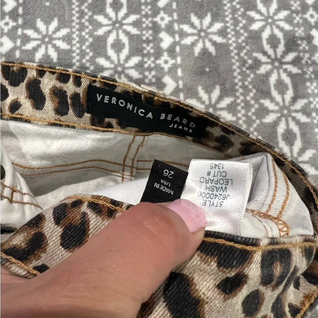 New‎ Veronica Beard Leopard Debbie 10" Skinny Jeans 26 - Image 8