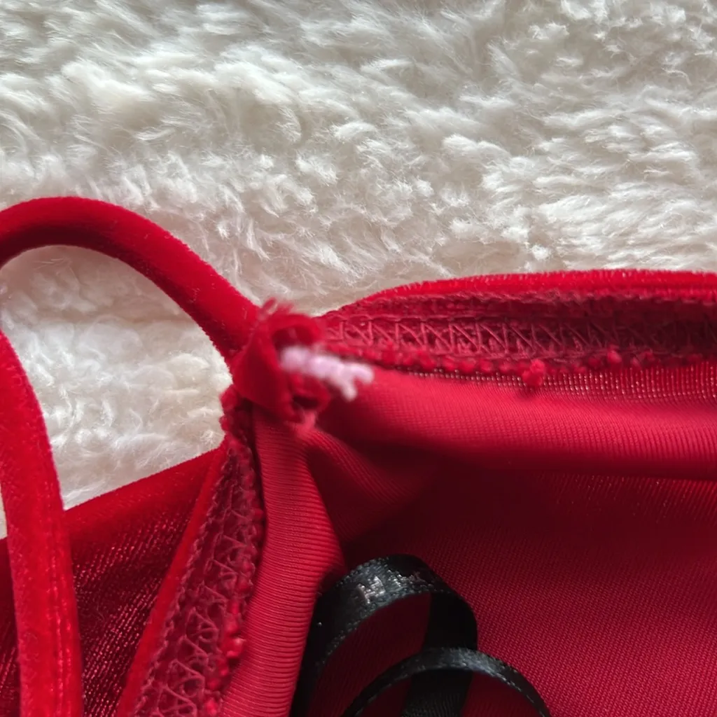 Vintage All That Jazz Red Velvet Rhinestone Maxi Dress 90s Y2K - Image 6