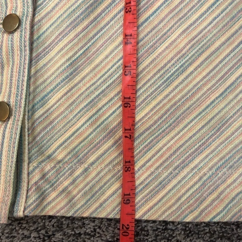 Anthropologie Pilcro & the letterpress striped button front mini skirt sz 14 new - Image 5