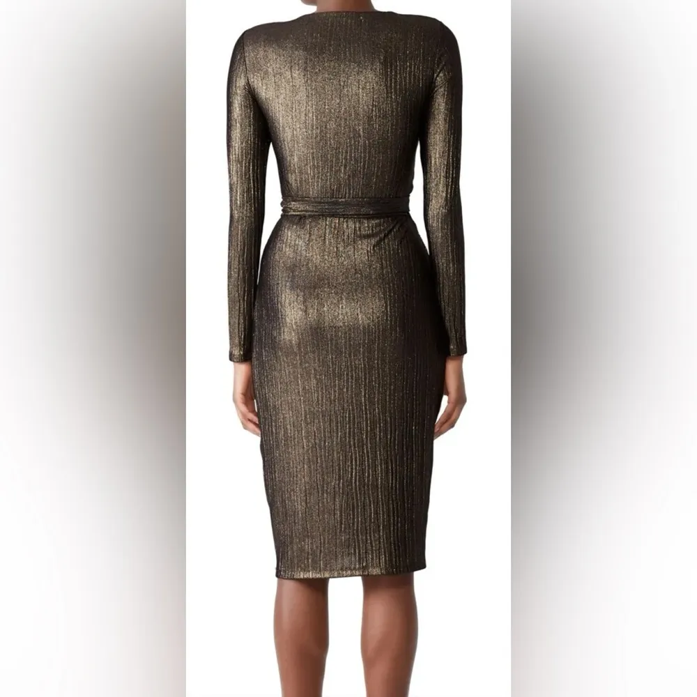 RACHEL ROY COLLECTION 
Gold Pleated Dress Wrap - Image 2