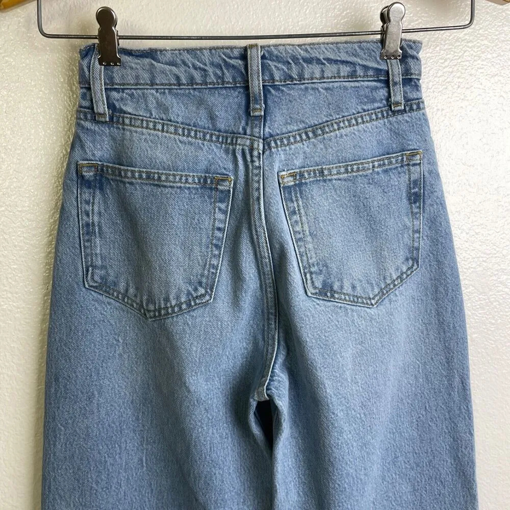 Reformation Wilder High Rise Wide Leg Crop Jeans Denim Cotton 27" Womens Size 24 - Image 6