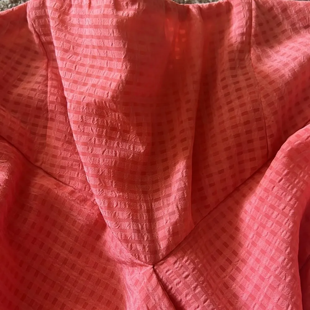 Revolve By the Way. Jenny Tube Front Tie Textured Coral Mini Dress small - Image 9