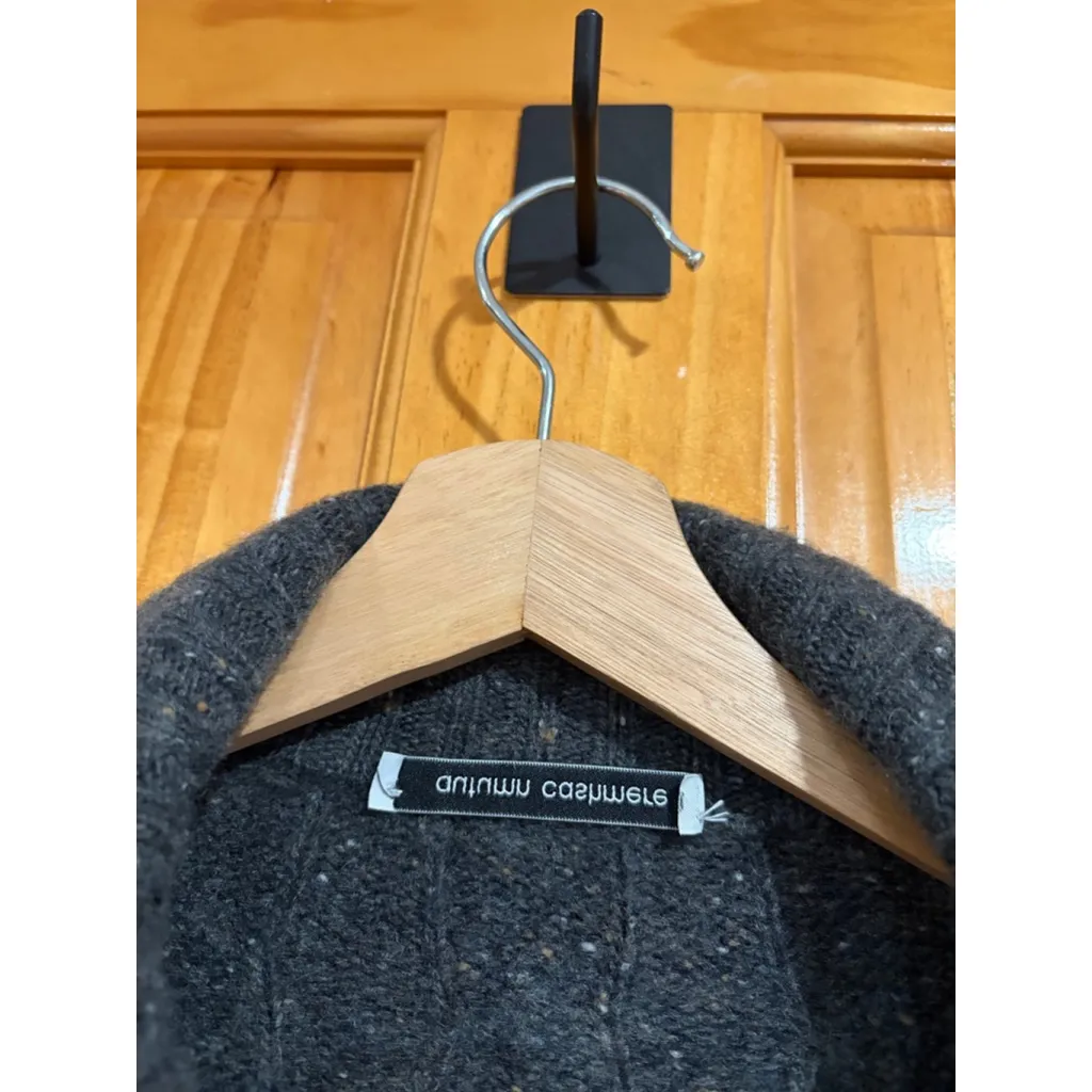 Autumn Cashmere Asymmetrical Zip Gray Knit Sweater Jacket Moto Style - Image 4