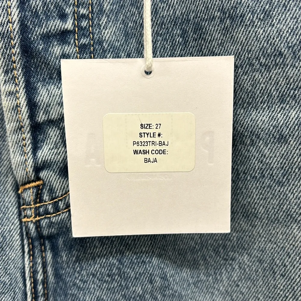 Pistola Wide Leg Acid Washed Rough Hem Jeans Size 27 New - Image 4