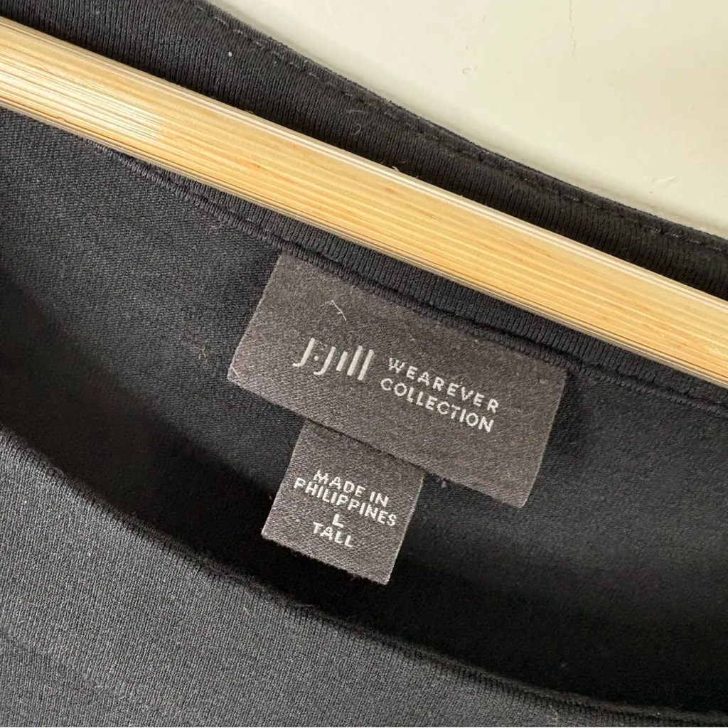 J. Jill Wearever Collection Black Pocket Dress Size Large Tall - Image 2