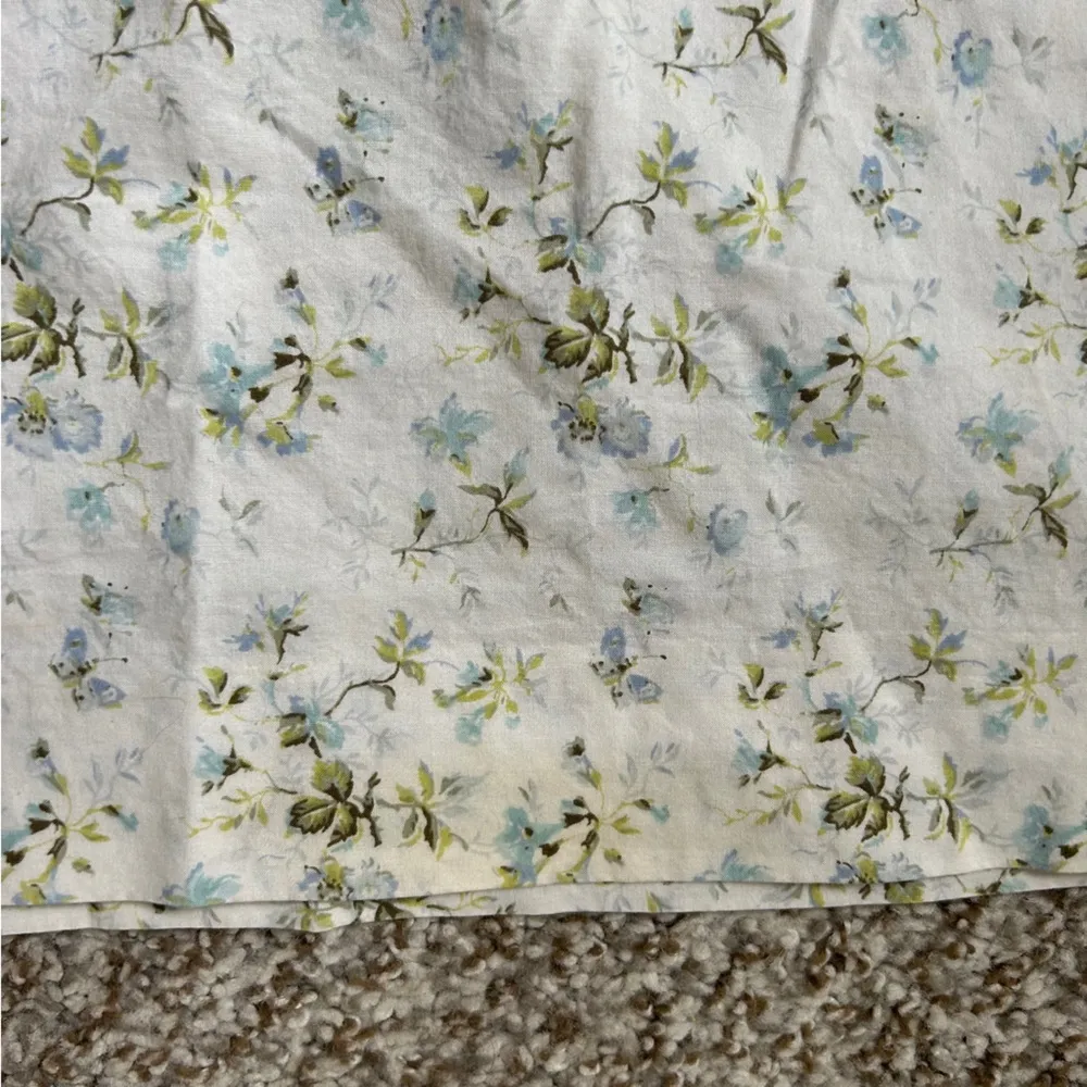 Vintage Laura Ashley White Floral Midi Dress Lightweight Summer Casual Size 12 - Image 10