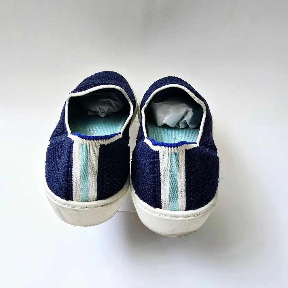 Rothy's The Slip On Terry Sapphire Fabric Low Top Lifestyle Sneakers Wom… Blue Size 6 - Image 6