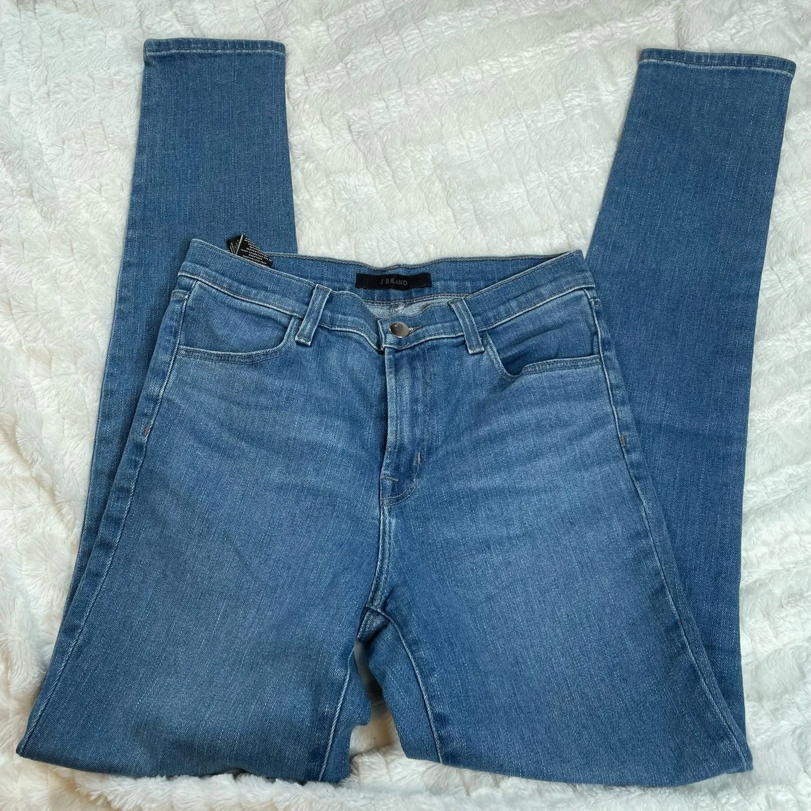 J Brand Maria Heart Mid Rise Skinny‎ Jeans Women's Size 27 Blue Wash Denim - Image 3