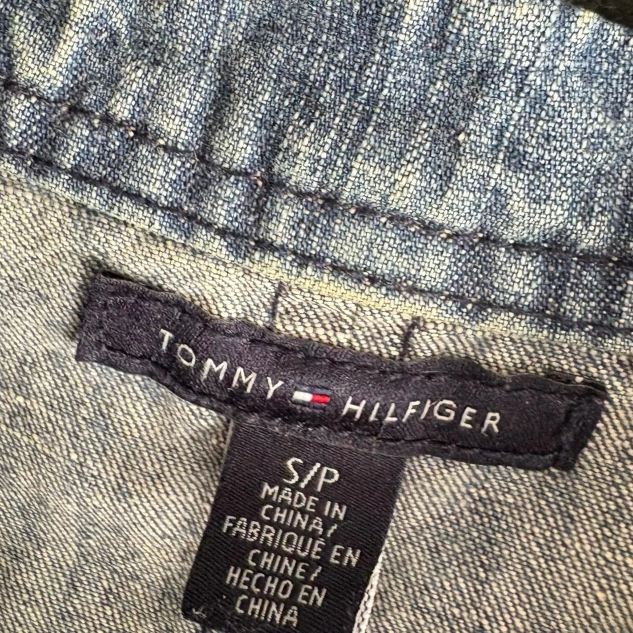 Tommy Hilfiger Zip Front Denim‎ Jacket Size Small - Image 7