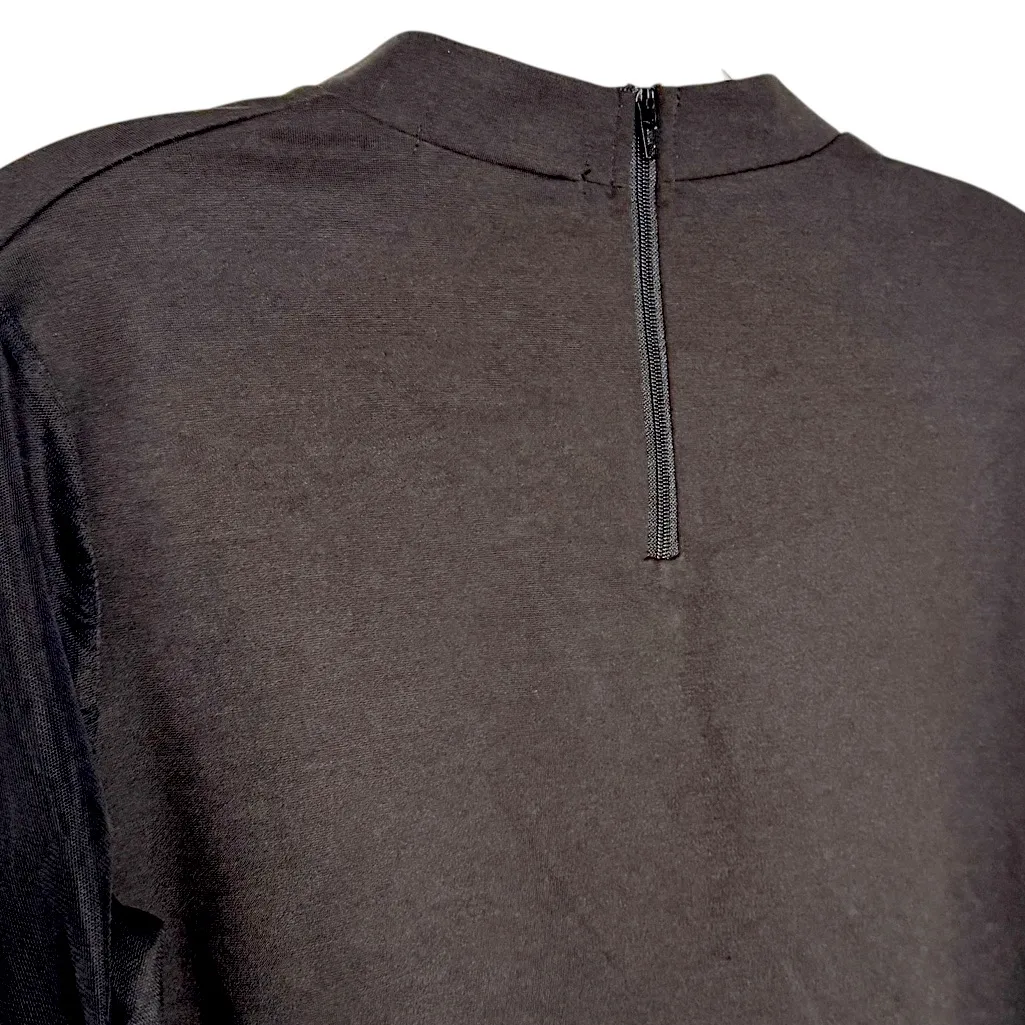 N BY NANCY TWO PIECE RUFFLE SLEEVES MERMAID SKIRT SET FAUX PEARLS SZ L Black Size L - Image 4