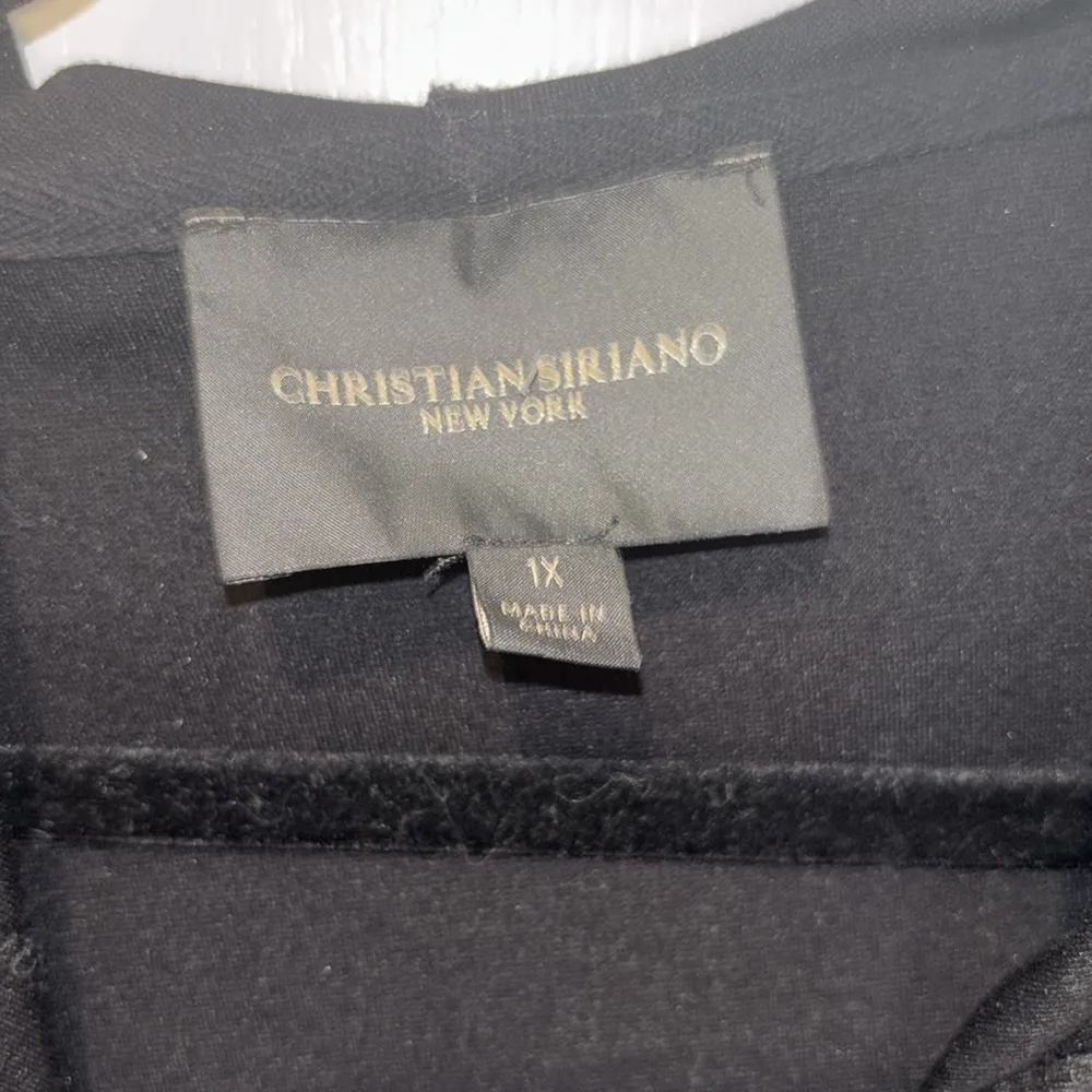 CHRISTIAN SIRIANO BLACK JACKET WITH HOOD 5 BUTTONS RAYON NYLON SPANDEX XL/1X Size undefined - Image 6