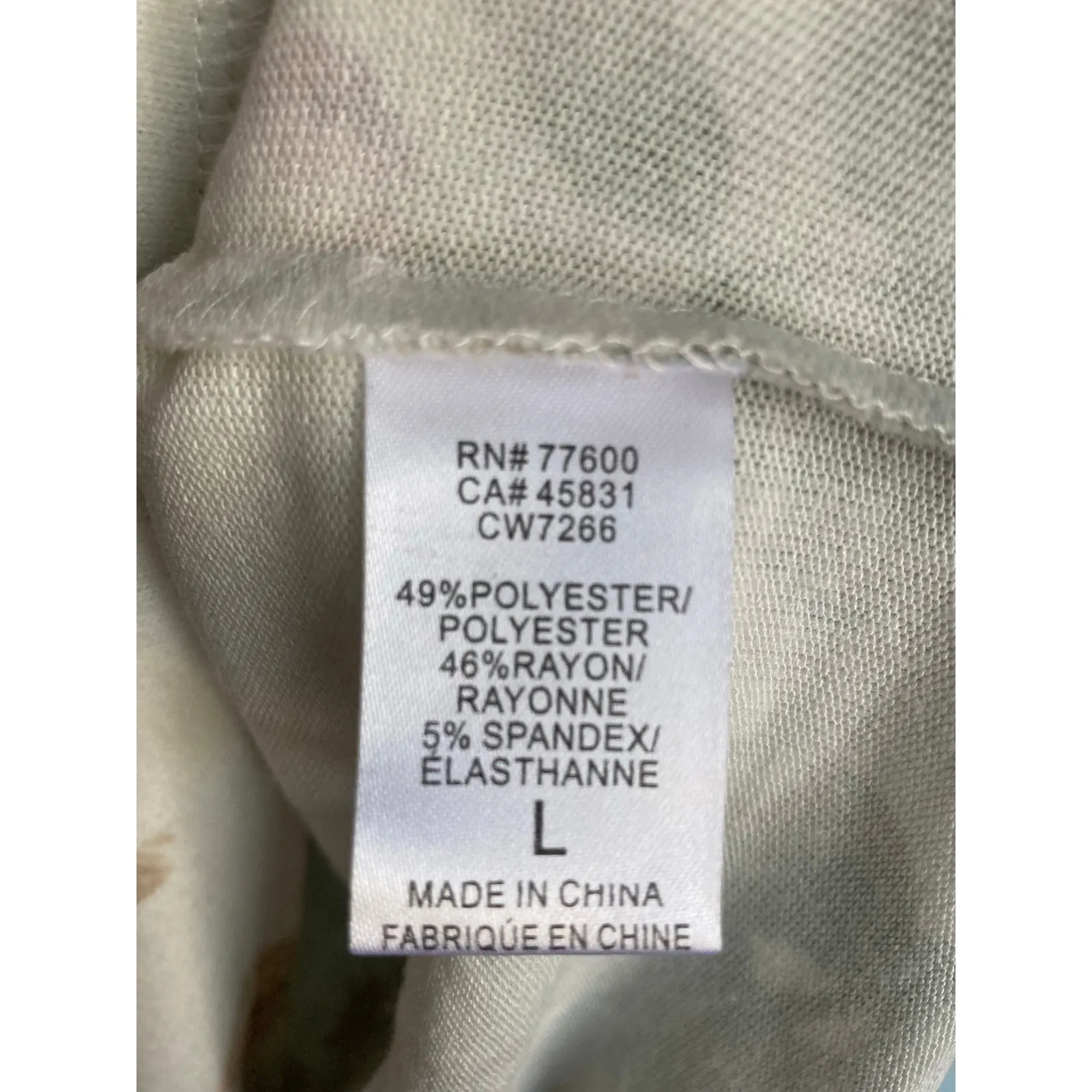 Chaser Hooded Sweater Cold Shoulder Floral Print Large - Image 2