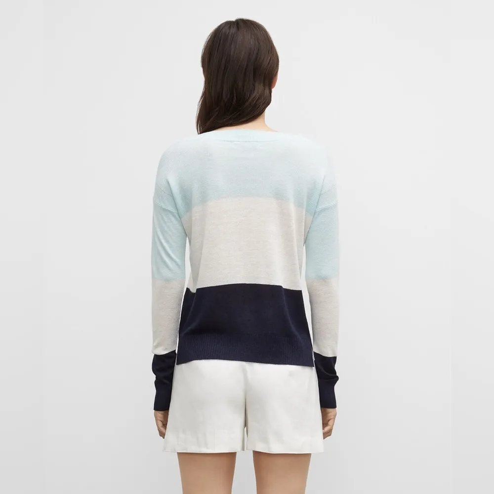 Club Monaco Striped Linen Boatneck Sweater - Image 2