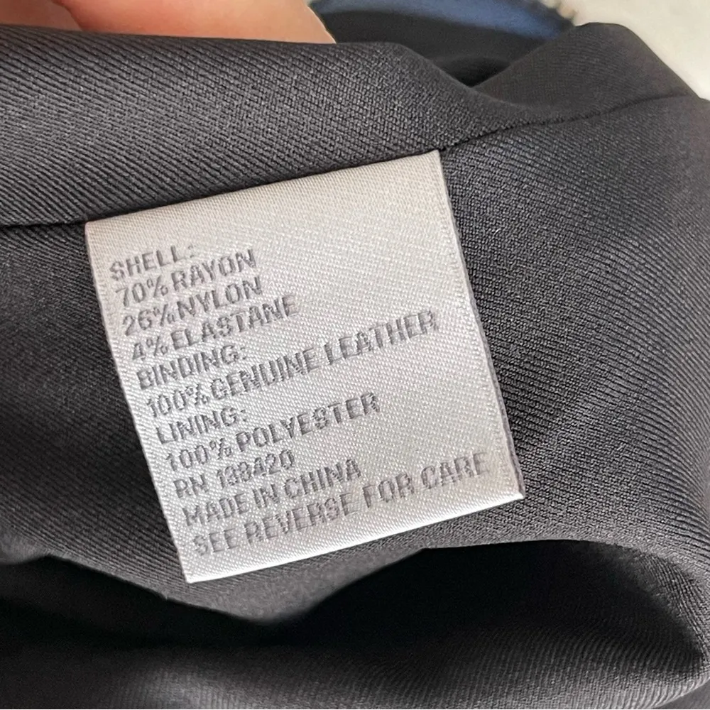 Carlisle New York Zip Up Jacket Women’s Size 4 Leather Trim Black Blue Chic - Image 8