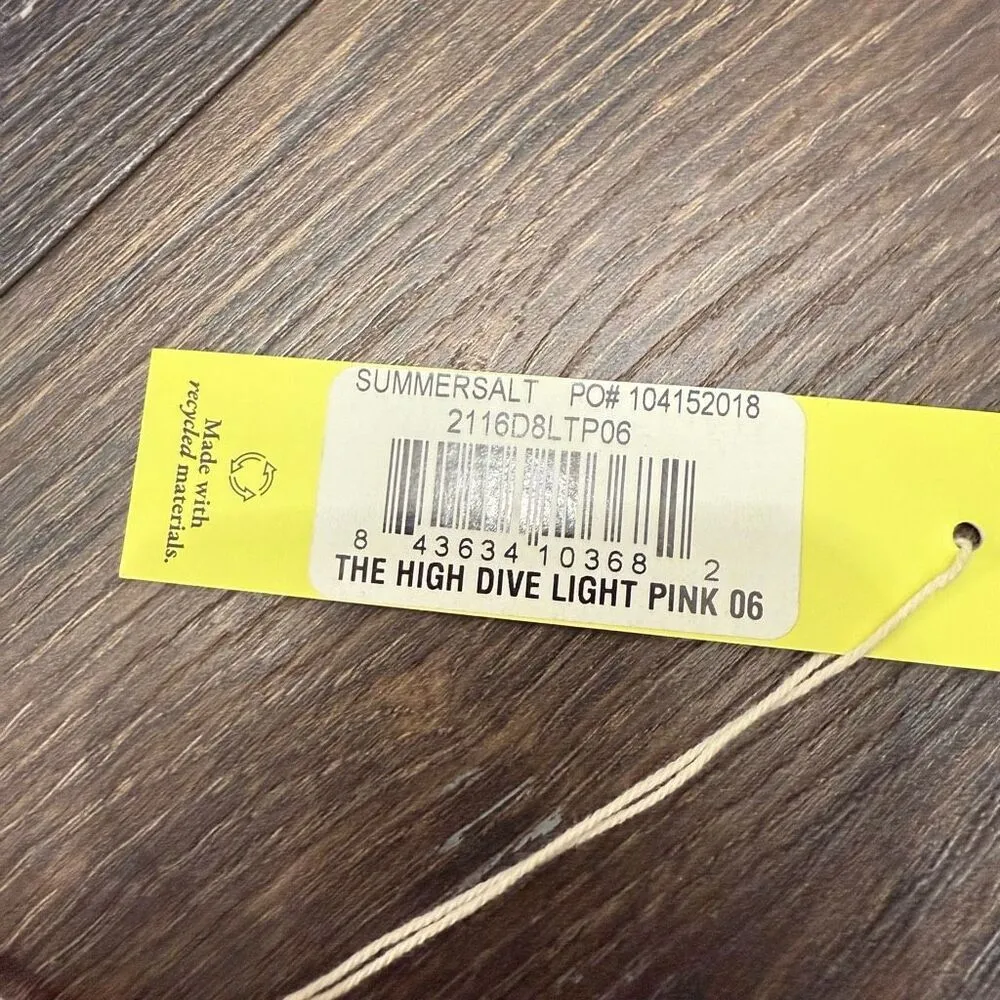 Summersalt Women’s 6 Light Pink High Dive Swim Top NWT - Image 2