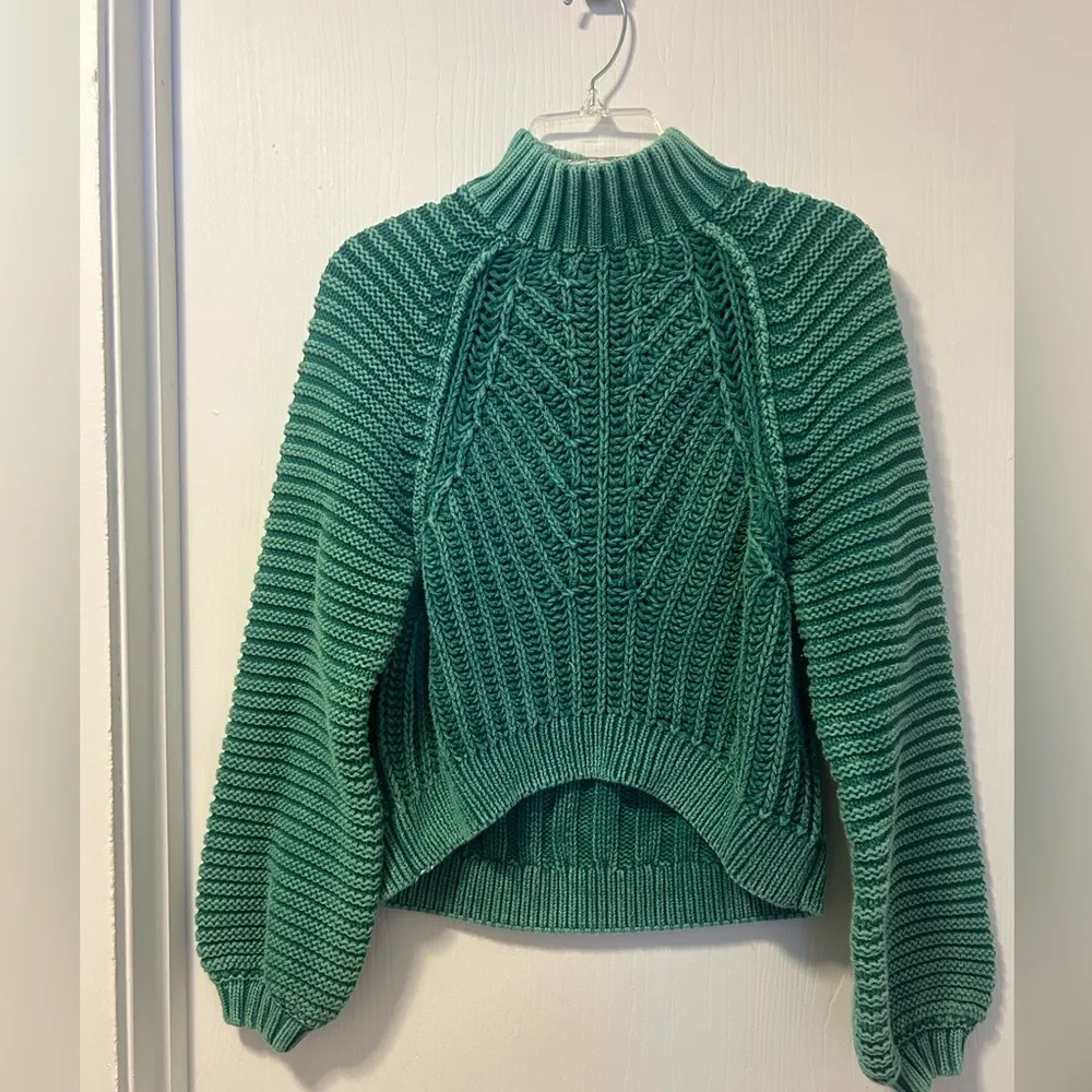 Green Botany Sweetheart Sweater, Size Small - Image 2