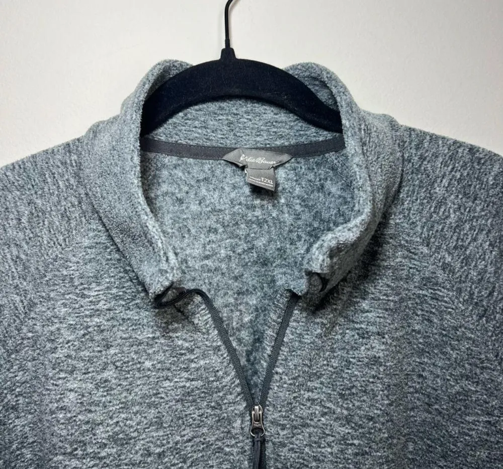 Eddie Bauer Women's Quest Fleece Quarter Zip Pullover Shirt Gray Nature 2XL Tall - Image 5