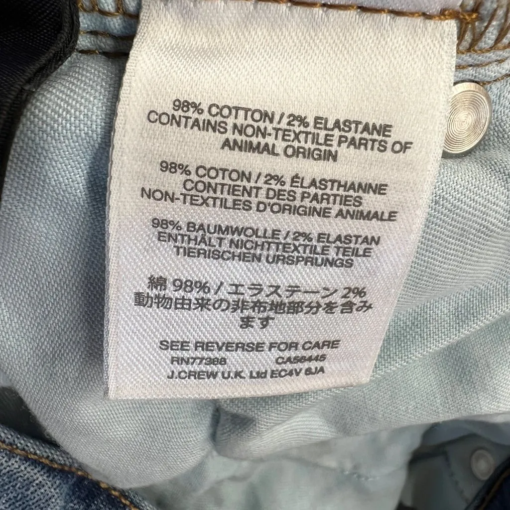 Point Sur Cropped Distressed High Rise Denim Jeans Size 30 Blue - Image 9