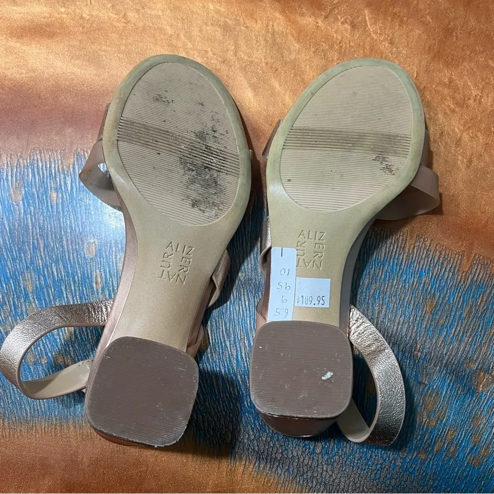 Naturalizer Arianna Strappy Rose Gold Block heels sandals size 6.5 - Image 8