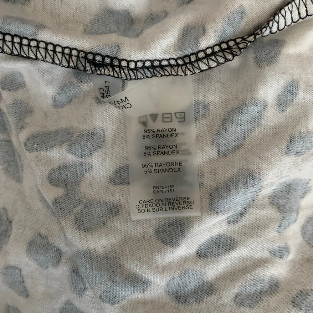 Calvin Klein Womens Size Medium Multicolor Animal Print Zipper Detail Blouse - Image 5