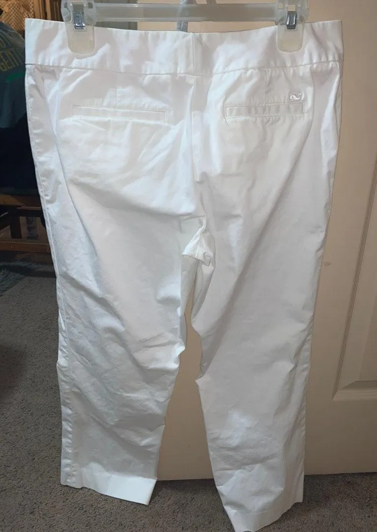 Vineyard Vines White Cropped Pants - Image 3