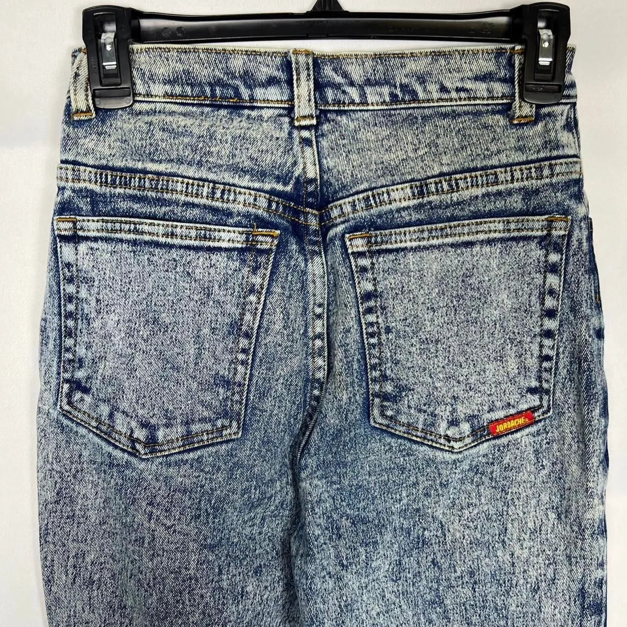 VINTAGE 80s JORDACHE Acid Wash High Waist Denim Jeans - Image 5