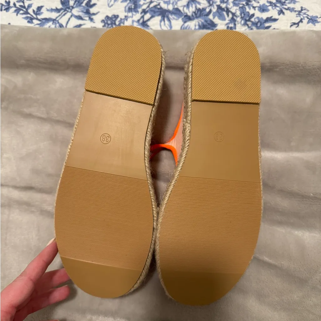 Women's Mary Jane Espadrilles Canvas Platform Flats with Buckle Strap Pink Size 7 - Image 3