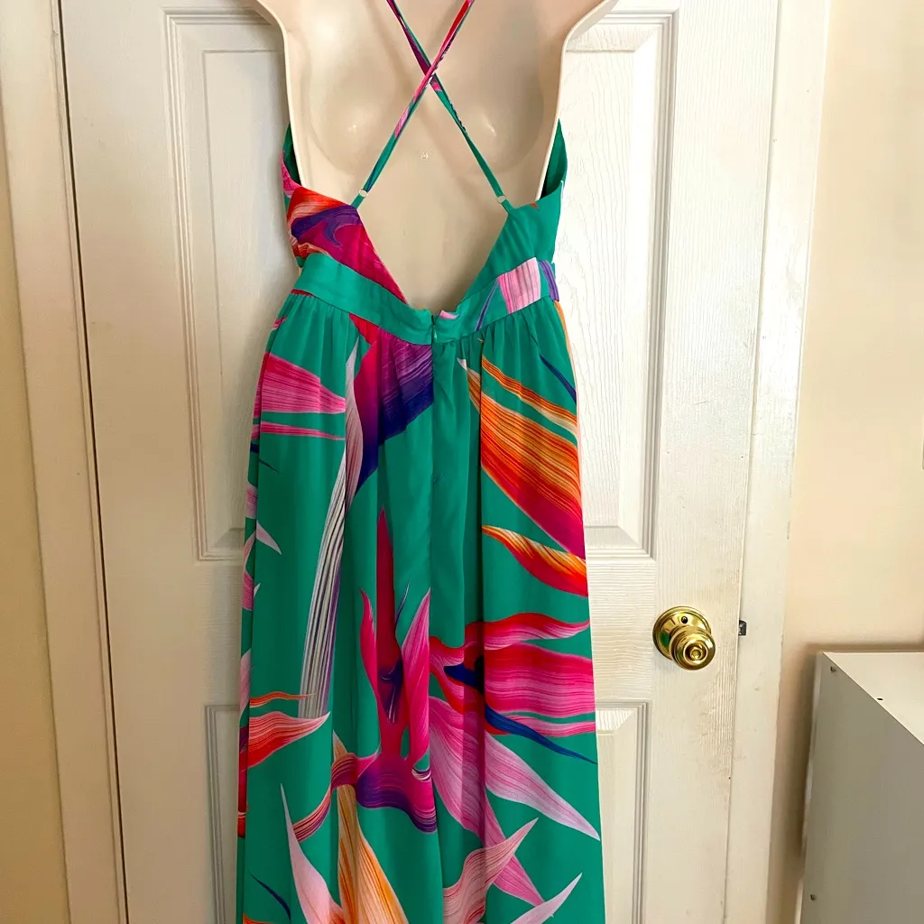 Multicolor Spaghetti Strap‎ Maxi Dress - Image 3