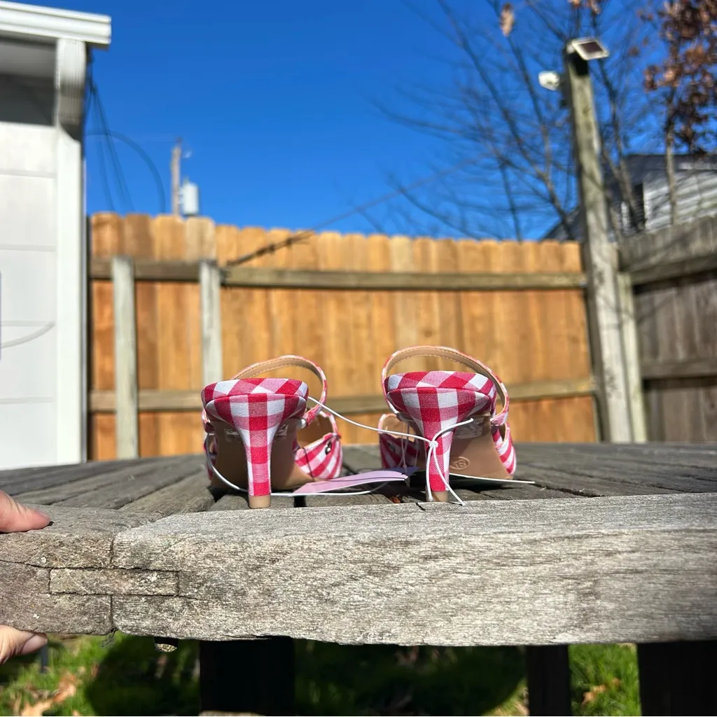 Nwt Wild Fable - Women's Lysandra Gingham Eyelet Kitten Heels - size 8.5 plaid - Image 5