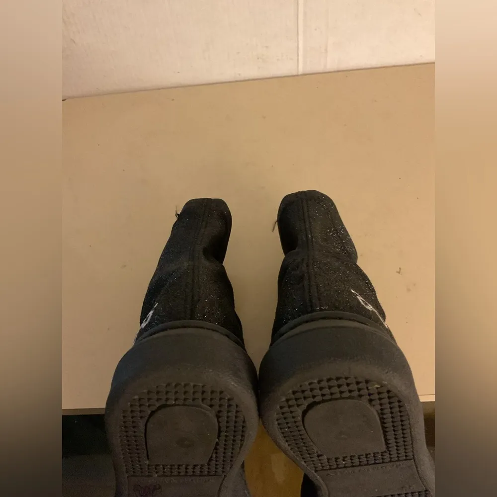 Women Black Glitter sparkle Ankle Boots size 6.5 - Image 9