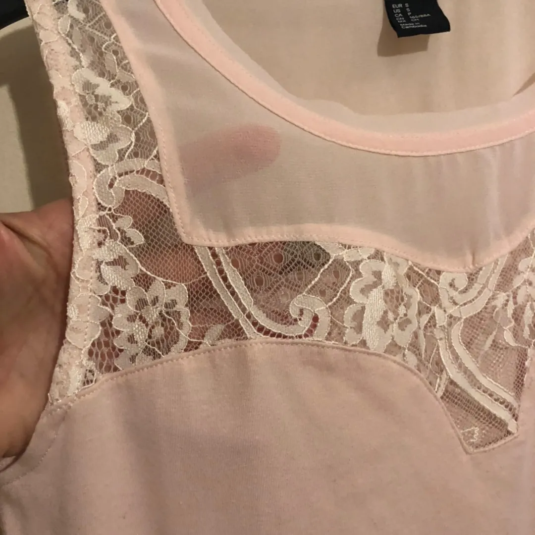 Sleeveless Sheer Neckline Top - Image 3