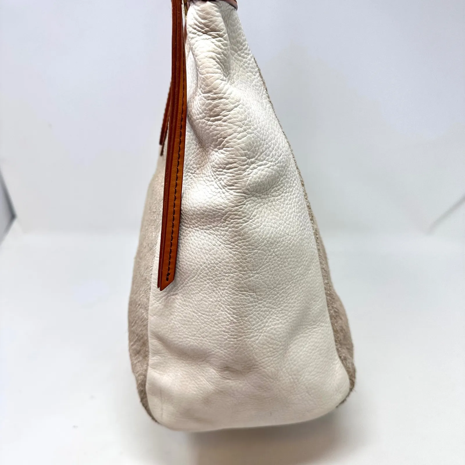 Fossil Sydney Color Block Tote Ivory‎ & Tan - Image 7