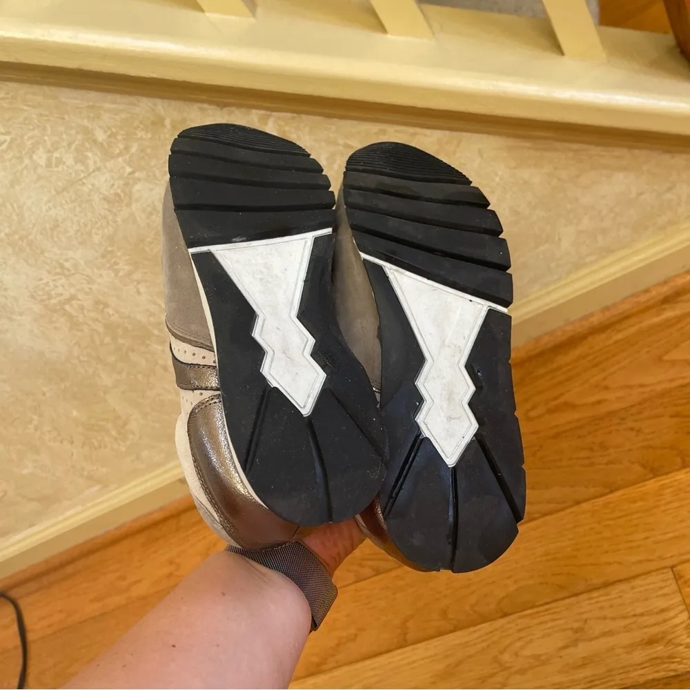 Caslon Retro Low Top Lace Up Leather Upper Metallic Accent Womens Sneakers 8M - Image 9