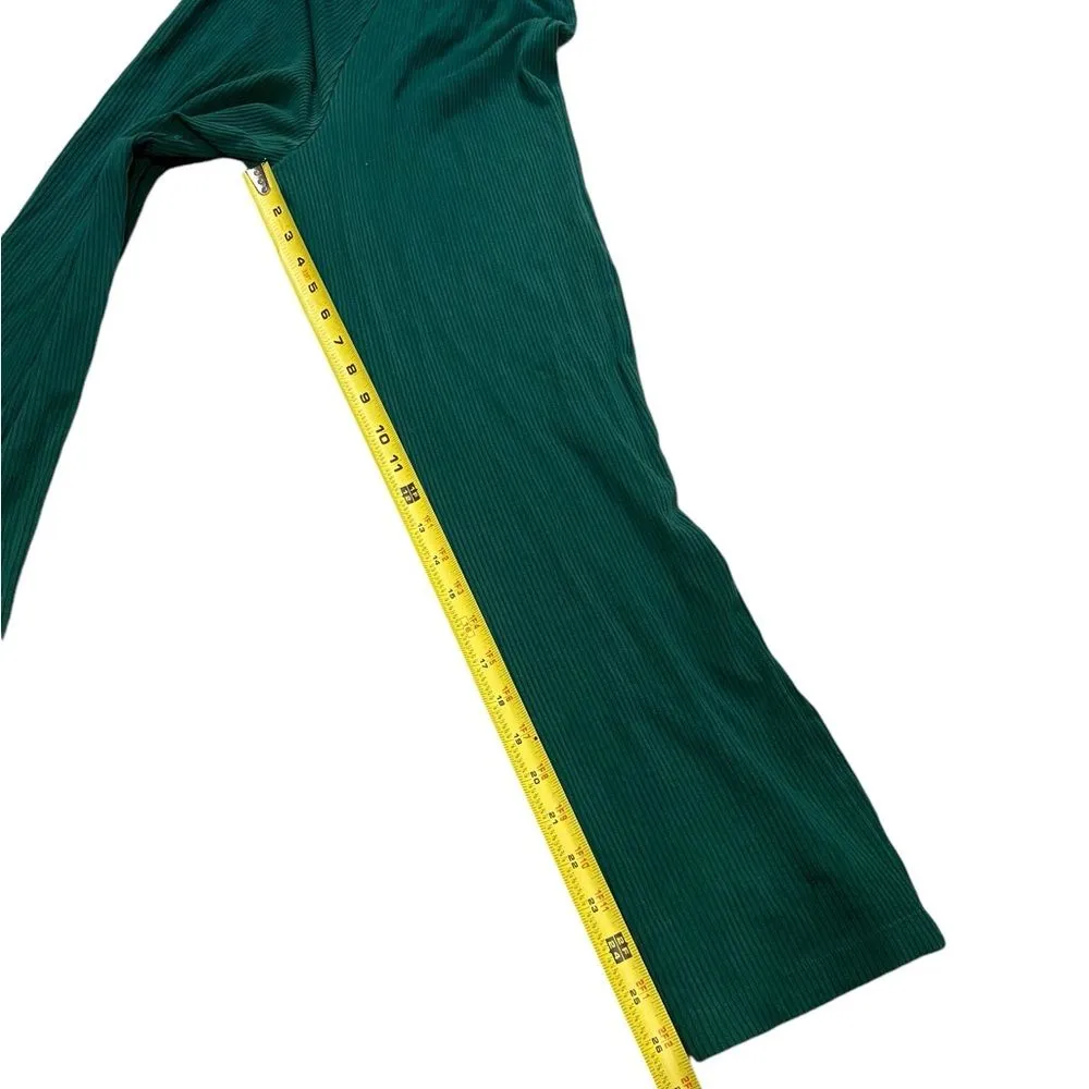 Reformation‎ Women’s S Pull On Wide Leg Pant Ribbed Emerald Green Comfy Lounge - Image 5