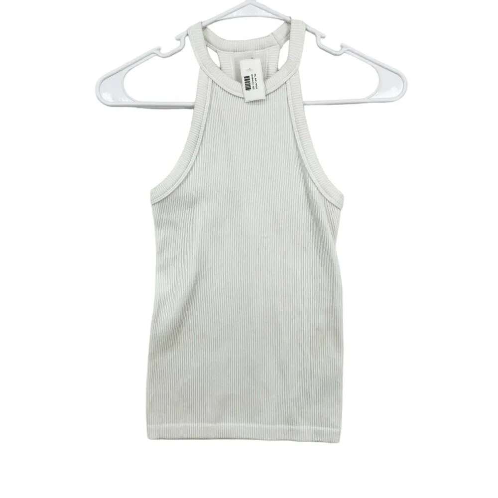 COMMANDO Women Studio Ribbed Haltered Neck Tank Top White Size Small/Medium - Image 2