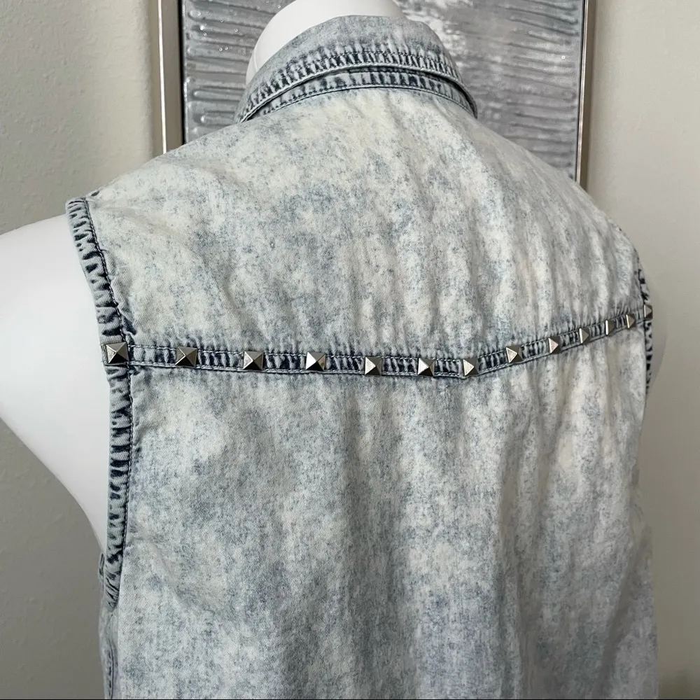 Eunina Women’s Acid Wash Sleeveless Top Size L - Image 7