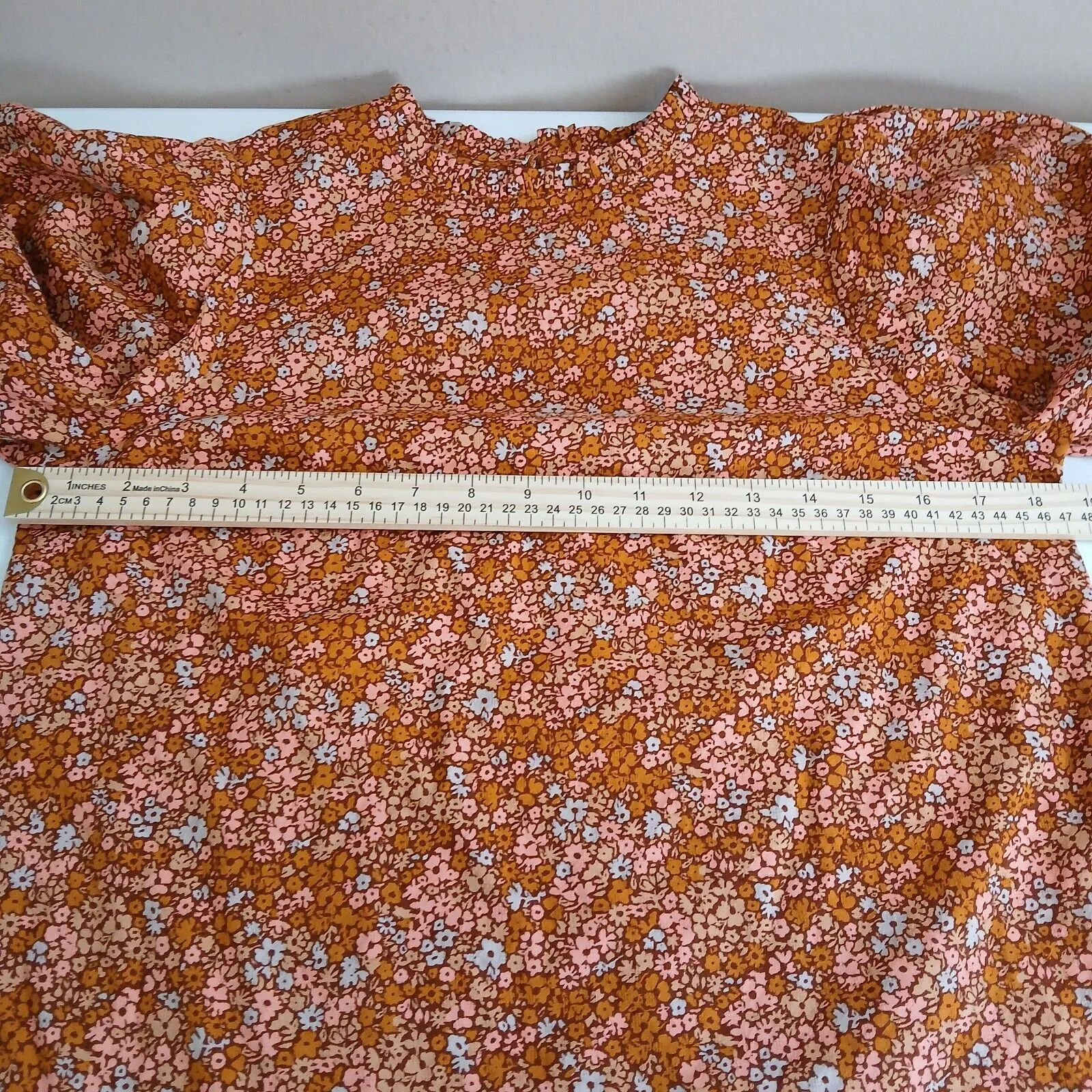 Universal Thread Blouse Women XSmall Floral Boho Rustic Indie Retro Flowy Soft - Image 9