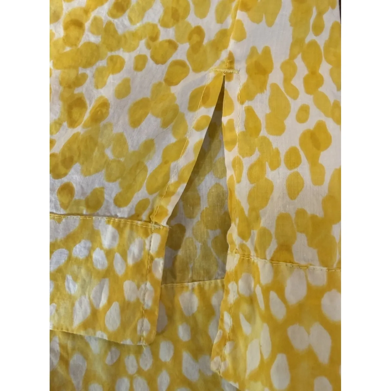 Charter Club Womens XL Embellished Yellow Top Blouse Tunic Beach Travel‎ Boho - Image 8