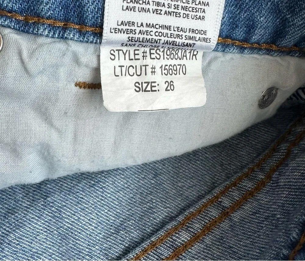 See Thru Soul High Rise Boyfried Denim Shorts • Sz 26 Blue - Image 9