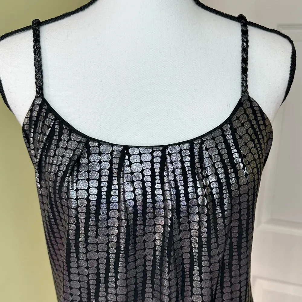 INC International Concepts Metallic Top Silver Black Small - Image 2