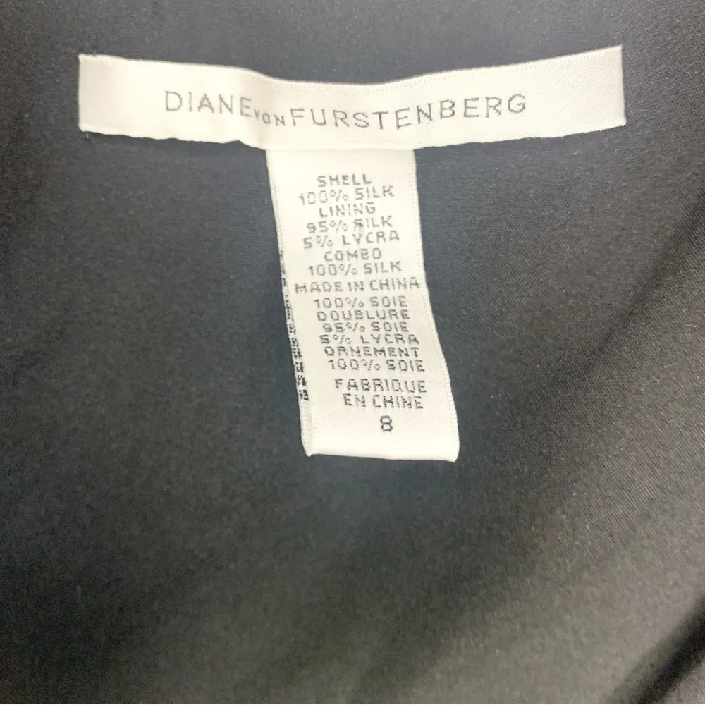 Diane von Furstenberg Brighton Strapless Printed Dress Pink Wing Size 8 - Image 8