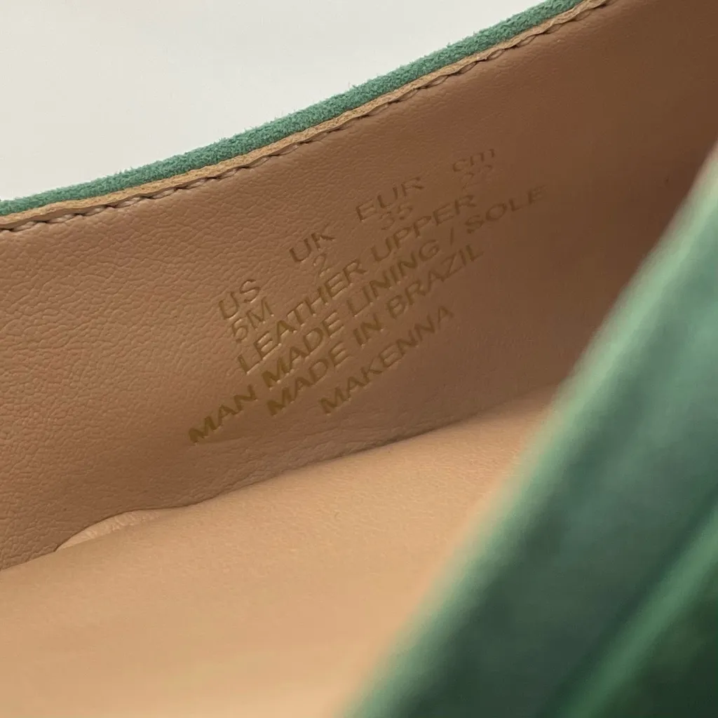 Naturalizer Makenna green leather suede pointed toe slingback flats women Size 5 - Image 6