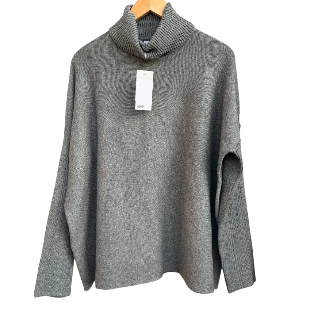 Nordstrom Rack Dark Grey Heathered Knit Turtleneck Sweater - Image 2