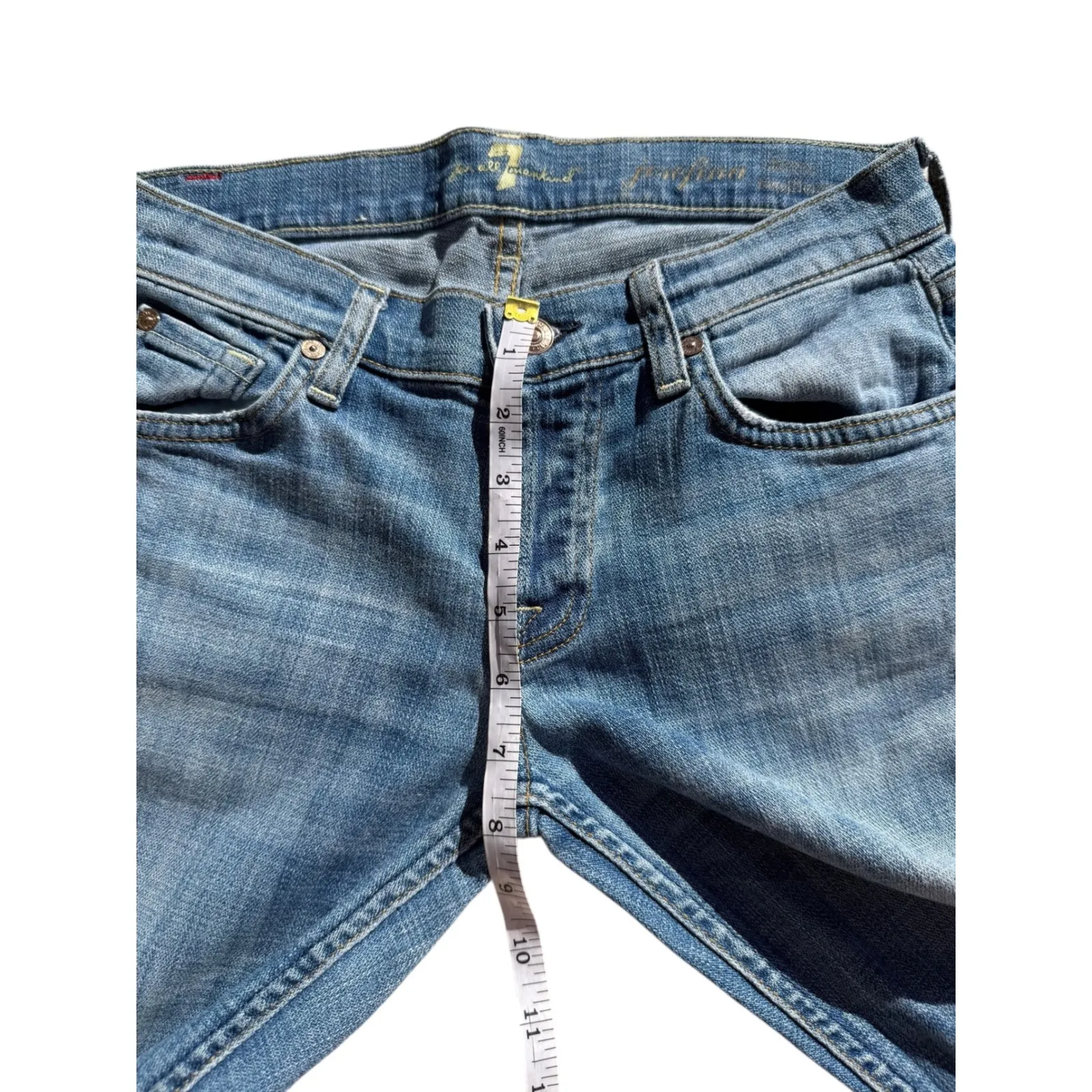 7 for all mankind Josefina Boyfriend‎ Skinny Jeans Women's Size 25 Blue Denim - Image 8