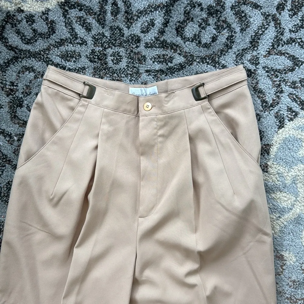 Vintage Georgio Sant’ Angelo Pleated Pants Khaki 10 Tan - Image 3